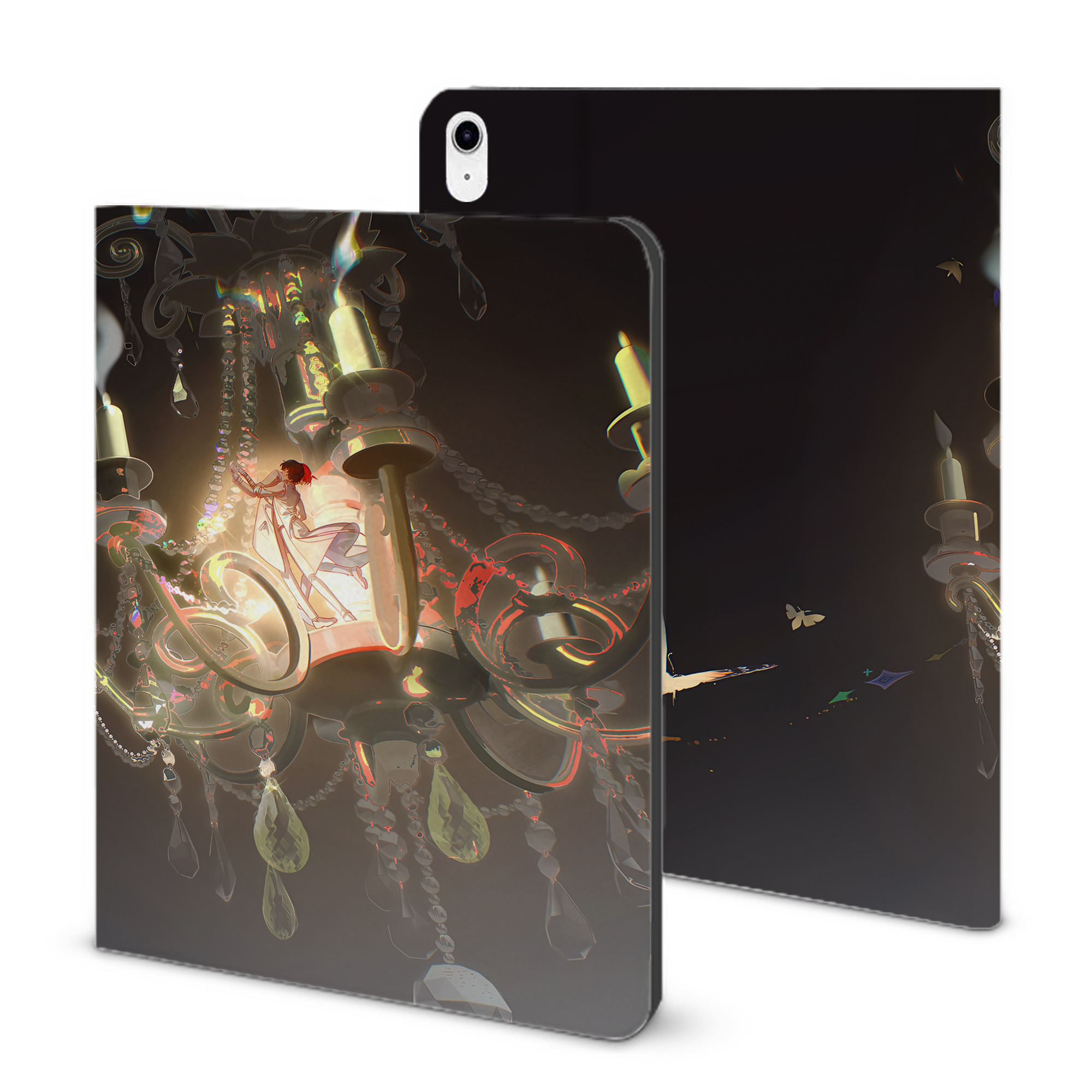 （画像用） 文豪ストレイドッグス Bungo Stray Dogs IPad ケース ブック型 PUレザー TPU 耐衝撃 軽量 薄型 ペン収納なし 全面保護 IPad 各モデル対応
